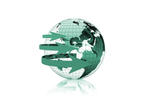 Zakelijke globe abstract — Stockfoto
