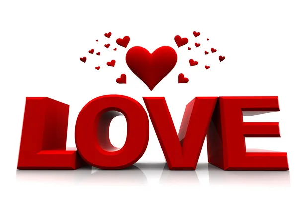 Feliz San Valentín amor con corazones Imagen de stock