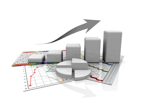 Geschäftsplan, Diagramm, Balken, Grafik — Stockfoto