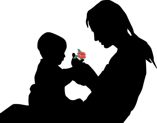 Mum and the child — Stock Vector