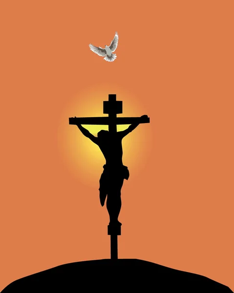 Jésus Christ crucifixion — Image vectorielle