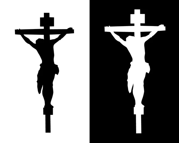 Crucifixion silhouette — Stock Vector
