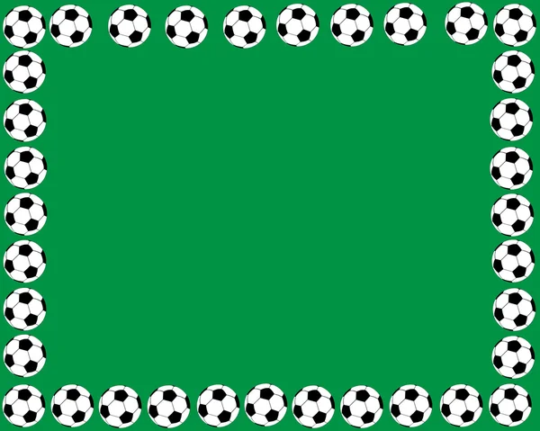 Cadre sous forme de ballons de football — Image vectorielle