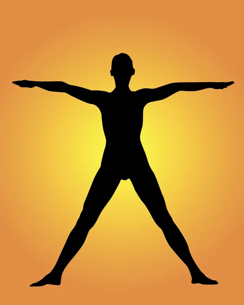 Yoga un rack — Image vectorielle