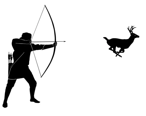 Chasse au cerf aux oignons — Image vectorielle