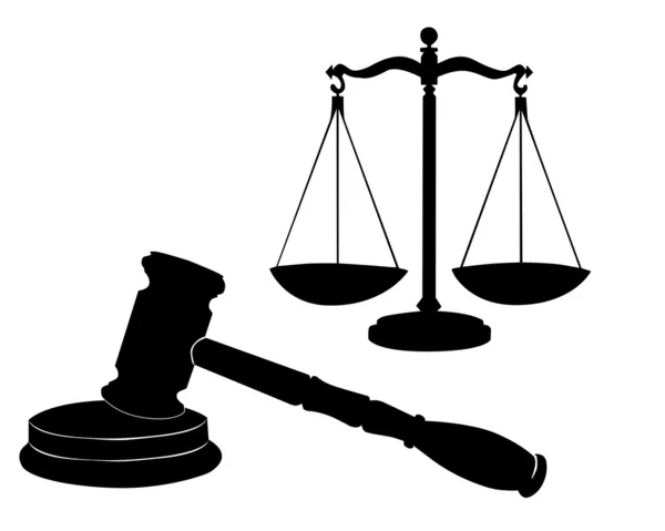 Simboli di giustizia — Vettoriale Stock