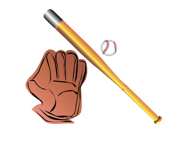 Бейсбольные принадлежности — стоковый вектор