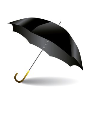 siyah bir şemsiye