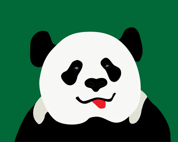 Panda com língua vermelha — Vetor de Stock