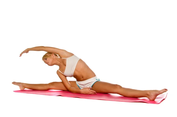 Yoga mujer estiramiento — Foto de Stock