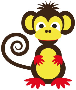 Funny monkey clipart