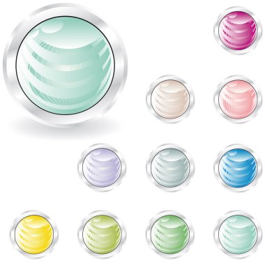 Web buttons in pastel tint clipart