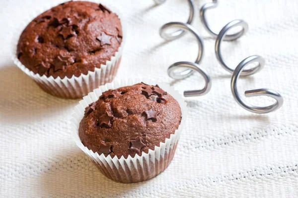 Γλυκό επιδόρπιο σοκολάτας κέικ muffin — Φωτογραφία Αρχείου