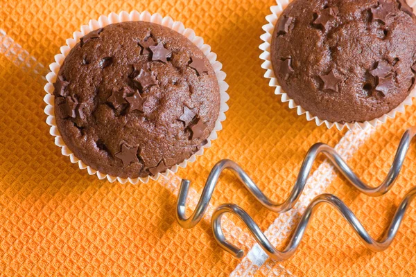 Torta muffin dolce dolce al cioccolato — Foto Stock