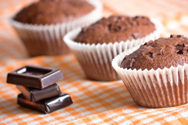 Torta muffin dolce dolce al cioccolato — Foto Stock