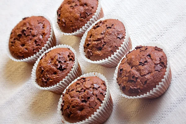 Γλυκό επιδόρπιο σοκολάτας κέικ muffin — Φωτογραφία Αρχείου