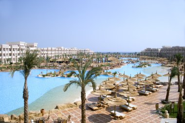 Resort hotel in Hurghada Egypt clipart