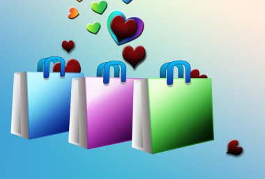 Shopping for love clipart