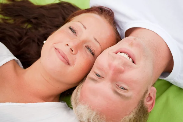 Romantic young couple closeup — Stock Photo, Image