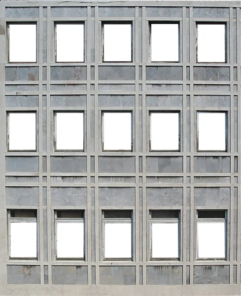 Facciata di edifici con cornici vuote — Foto Stock