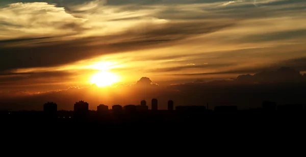 stock image Sunset over the city