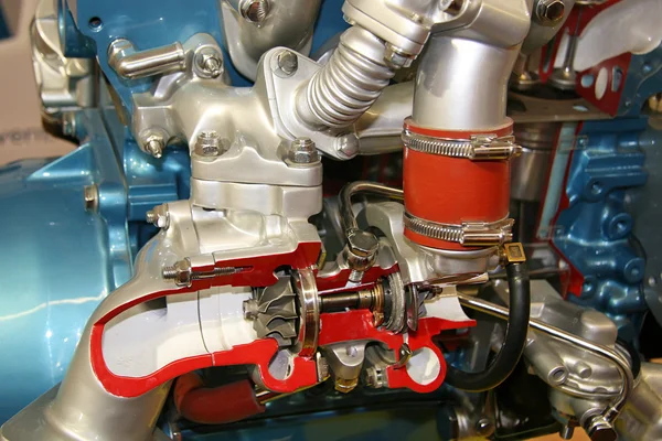 Sezione trasversale turbocompressore — Foto Stock