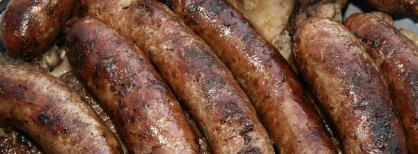 Stock image Sausages hot grilled