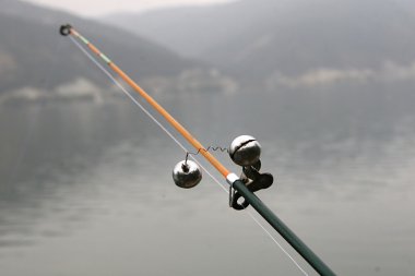 Fishing rod bells close up clipart