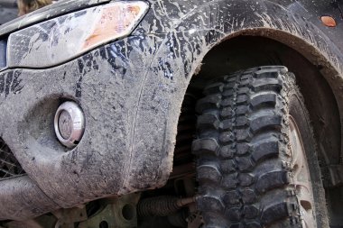 Dirty off road car clipart