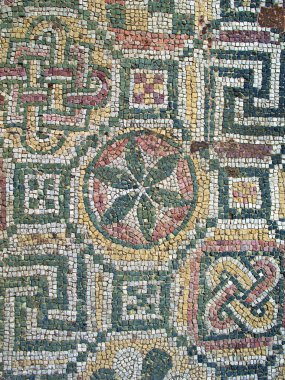 Antique roman mosaic clipart