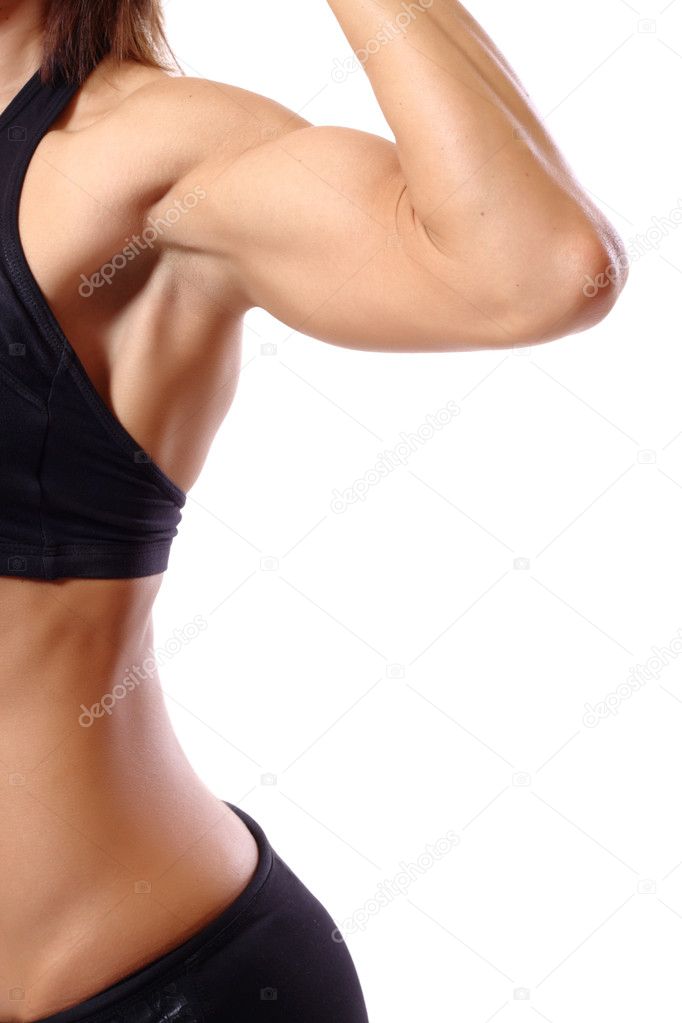 Torso of a muscular woman