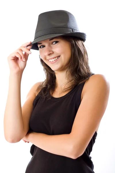 Nő kalapban — Stock Fotó