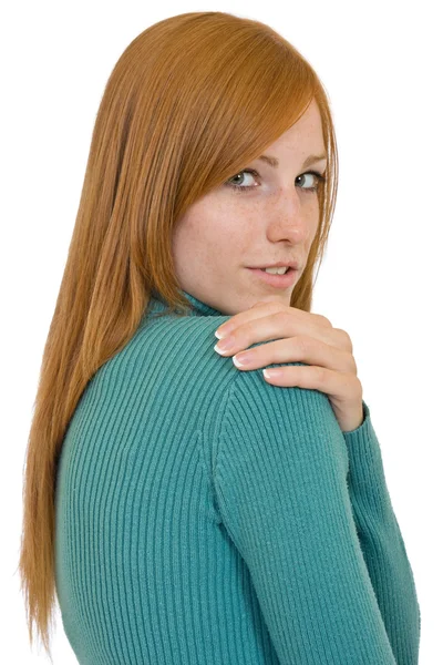 Seksi redhead kadın portresi — Stok fotoğraf