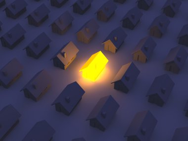 Illuminated Toy House clipart