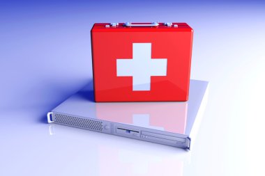 Server first aid clipart