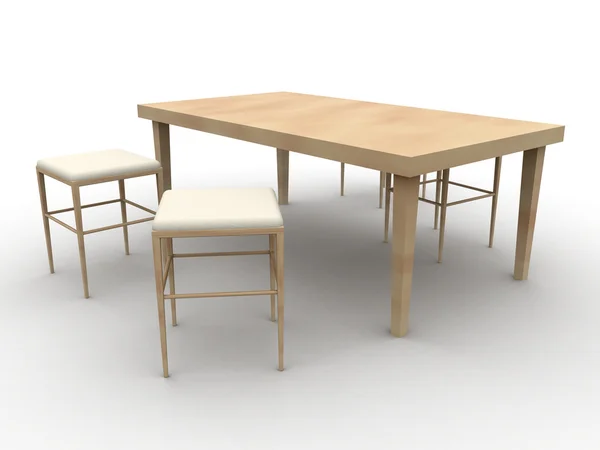 Masa ve sandalyeleri — Stok fotoğraf