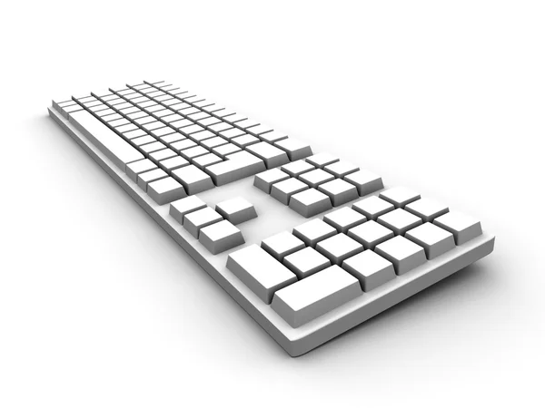 Tastatur - weiß — Stockfoto