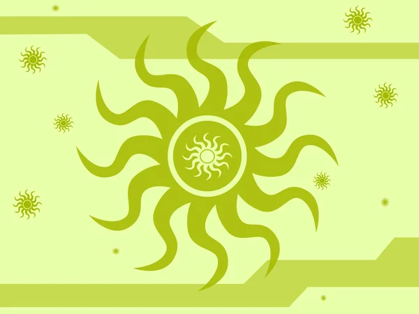 Green Sun — Stock Photo, Image