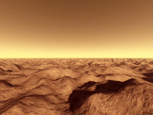 Марс - над горами — стоковое фото