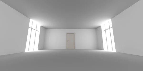 Dveře v prázdné místnosti — Stock fotografie