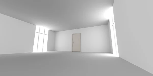 Tür in einem leeren Raum — Stockfoto