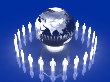 Glowing Global Team - Asia clipart