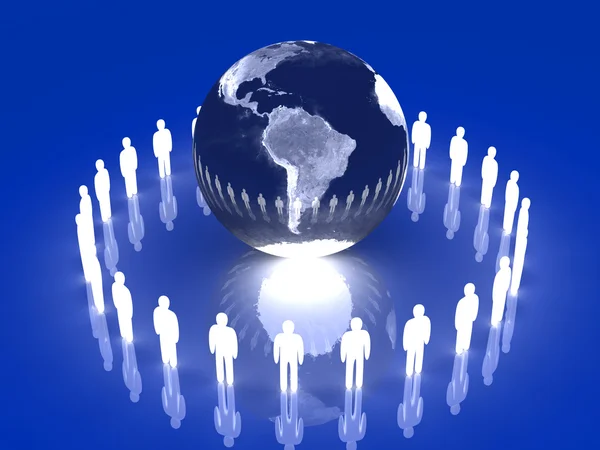 Glowing Global Team - South America — Stock Photo, Image