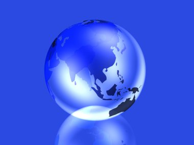 Glassy Globe - Asia clipart