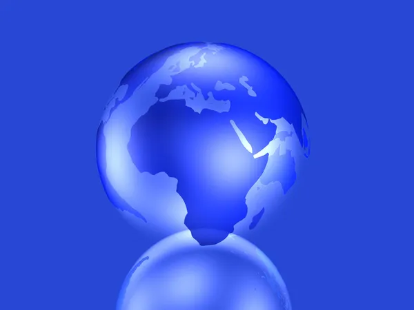 Скляний земної кулі - Європа, Африка — стокове фото