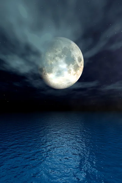 달빛 바다 달빛 바다 달빛 바다 — 스톡 사진