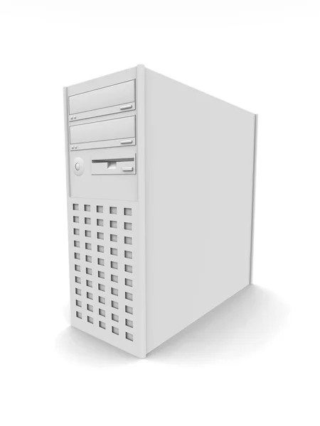 Computador de secretária isolado — Fotografia de Stock