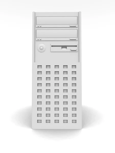 Computador de secretária isolado — Fotografia de Stock