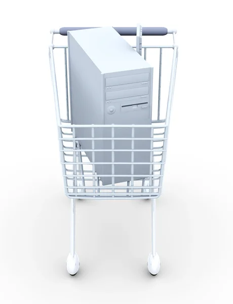 Počítač nakupování — Stock fotografie