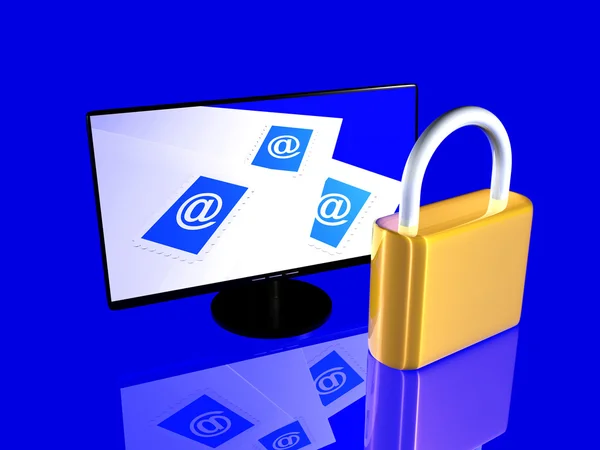 Beveiligde e-mail — Stockfoto